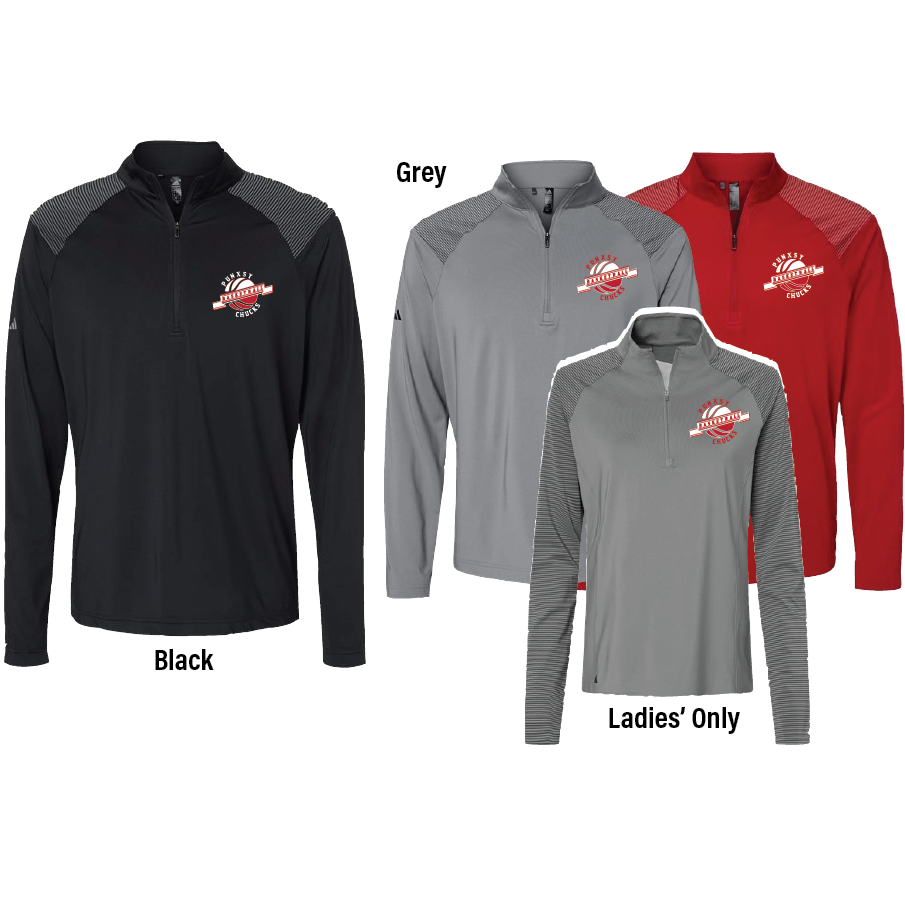 B4.   Adidas -Adult Lightweight Raglan 1/4 Zip